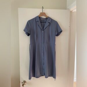 Everlane Blue Collared Shirt Dress